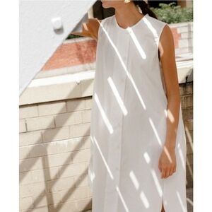 Caron Callahan Sleeveless Button Down Dress in PINK Size M